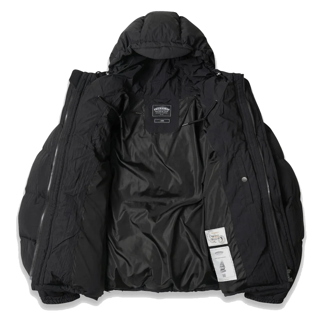 Frizmworks Stepp-Puffer-Daunenparka Schwarz