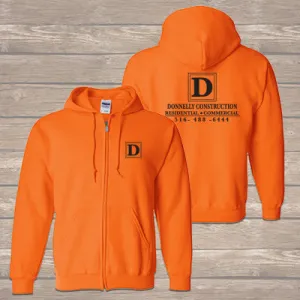 Gildan Kleidung Maßangefertigter Full-Zip Sweatshirt - Spezialausführung für Bauarbeiter