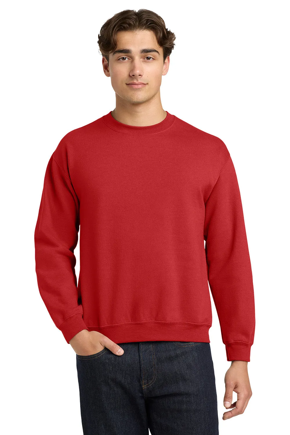 Gildan Herren Fleece Crewneck Sweatshirt mit Pillenresistenz - Rot