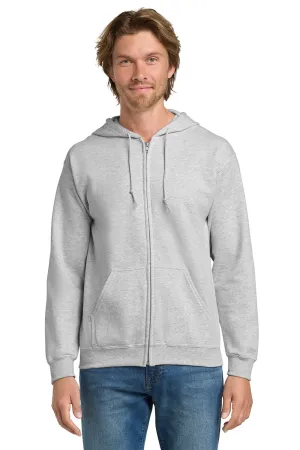 Gildan Herren Pill Resistant Kapuzenpullover mit Reißverschluss und Taschen - Aschgrau