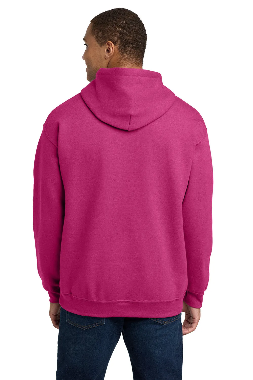 Gildan Herren Kapuzenpullover mit pillenresistentem Stoff und Kangaroo-Tasche - Helikonienrosa