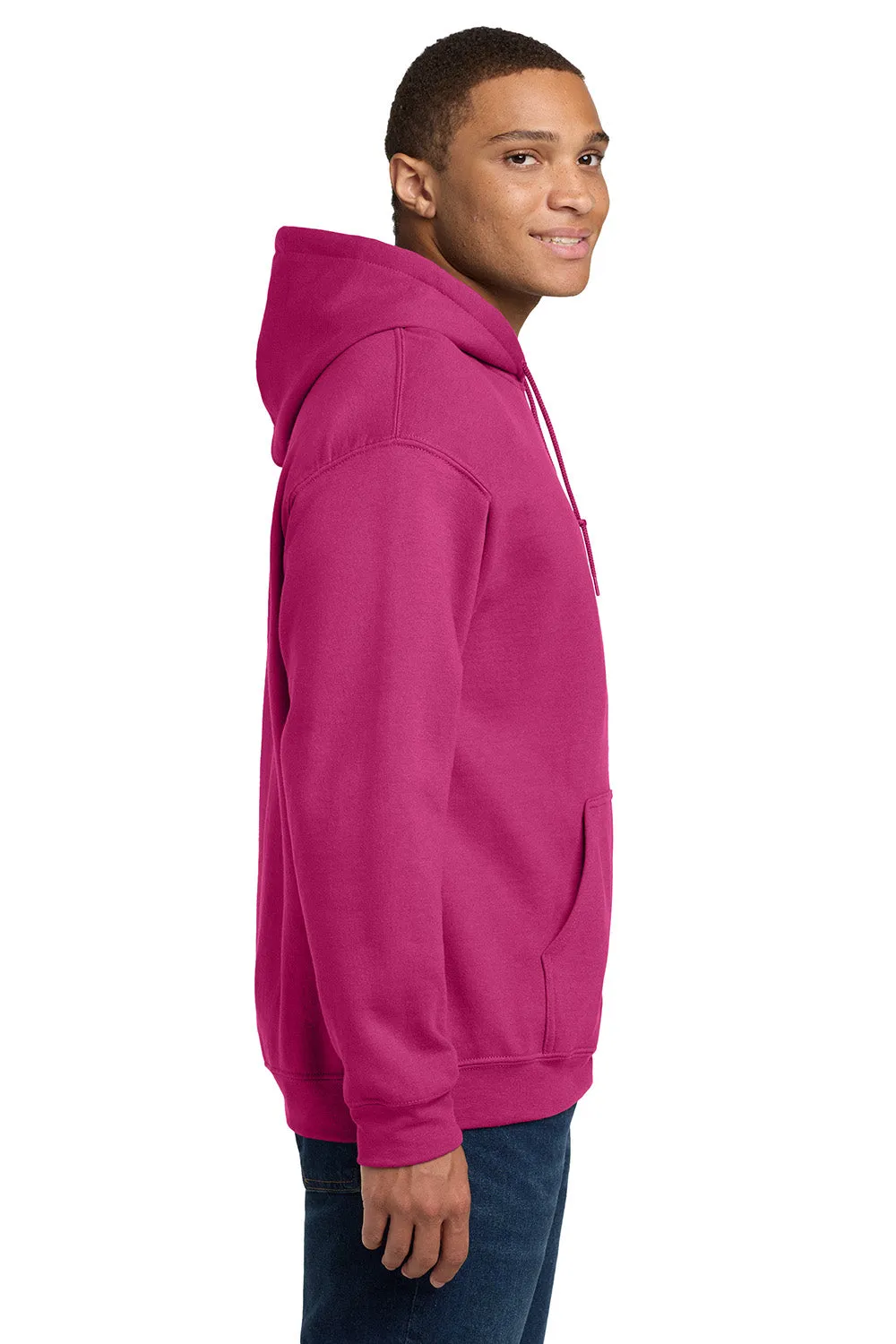 Gildan Herren Kapuzenpullover mit pillenresistentem Stoff und Kangaroo-Tasche - Helikonienrosa