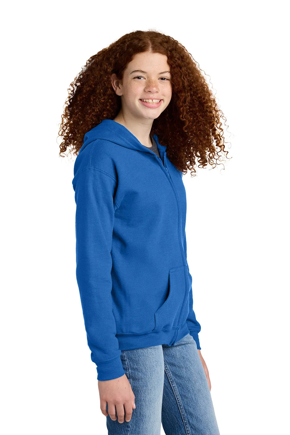 Gildan Youth Heavy Blend Kapuzenpullover mit Reißverschluss und Taschen - Königsblau