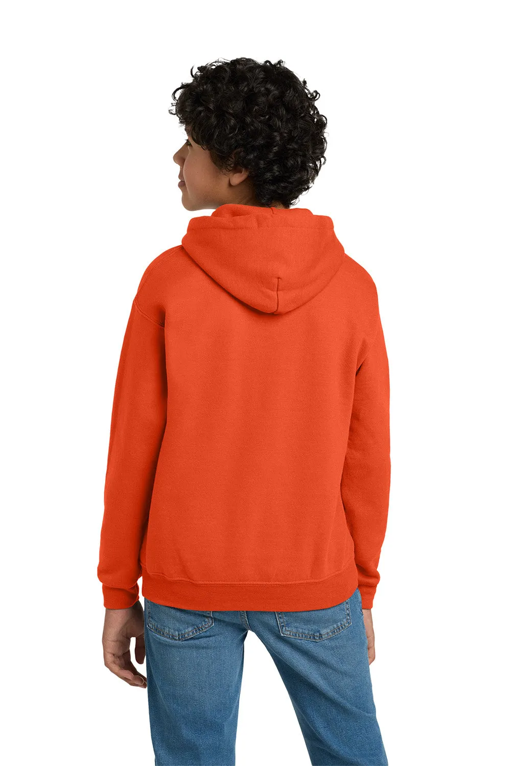 Gildan Jugendliche Pillenresistente Kapuzenpullover Hoodie mit Beuteltasche - Orange