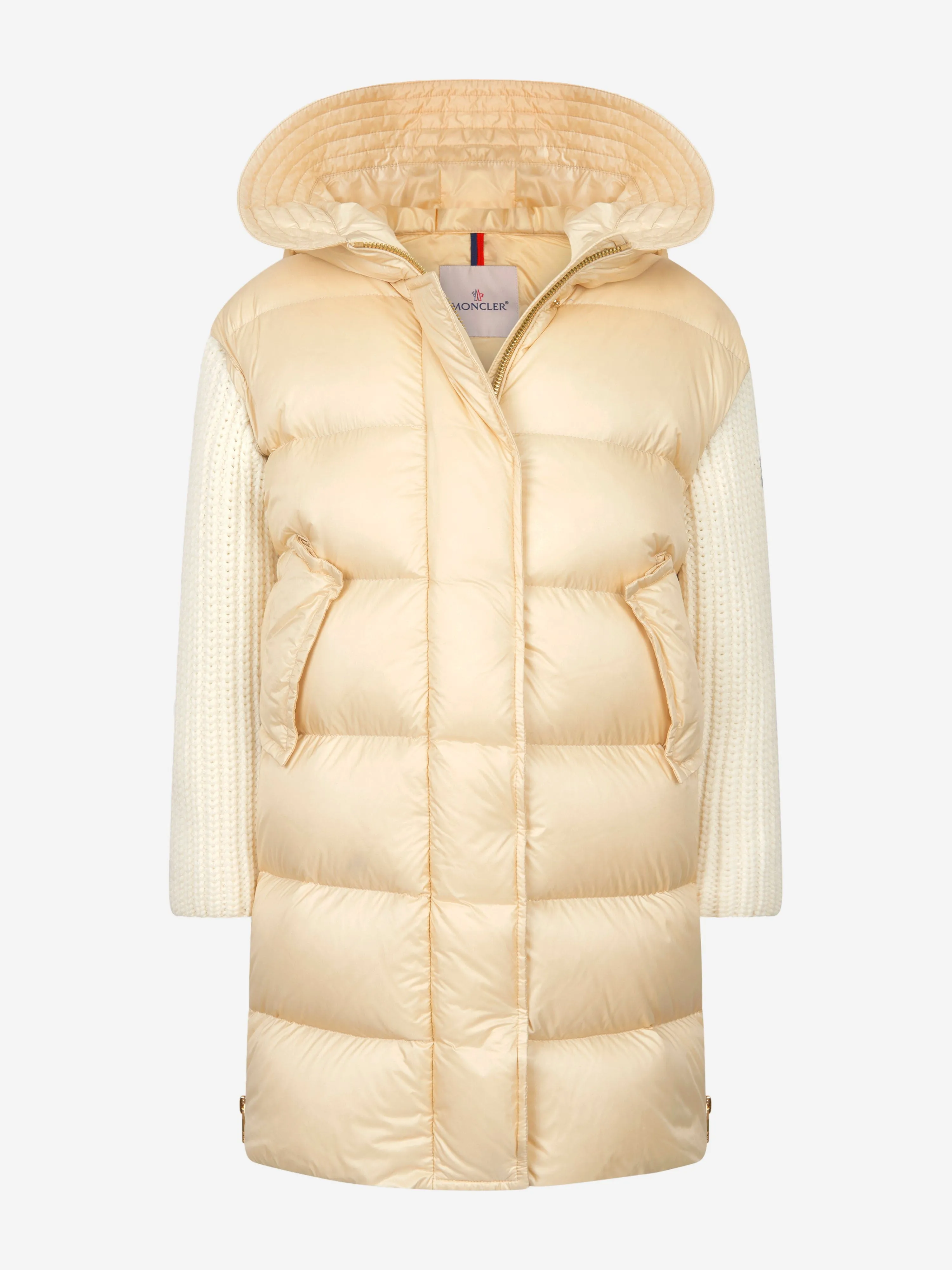 Mädchen Katife Long Parka in Elfenbein