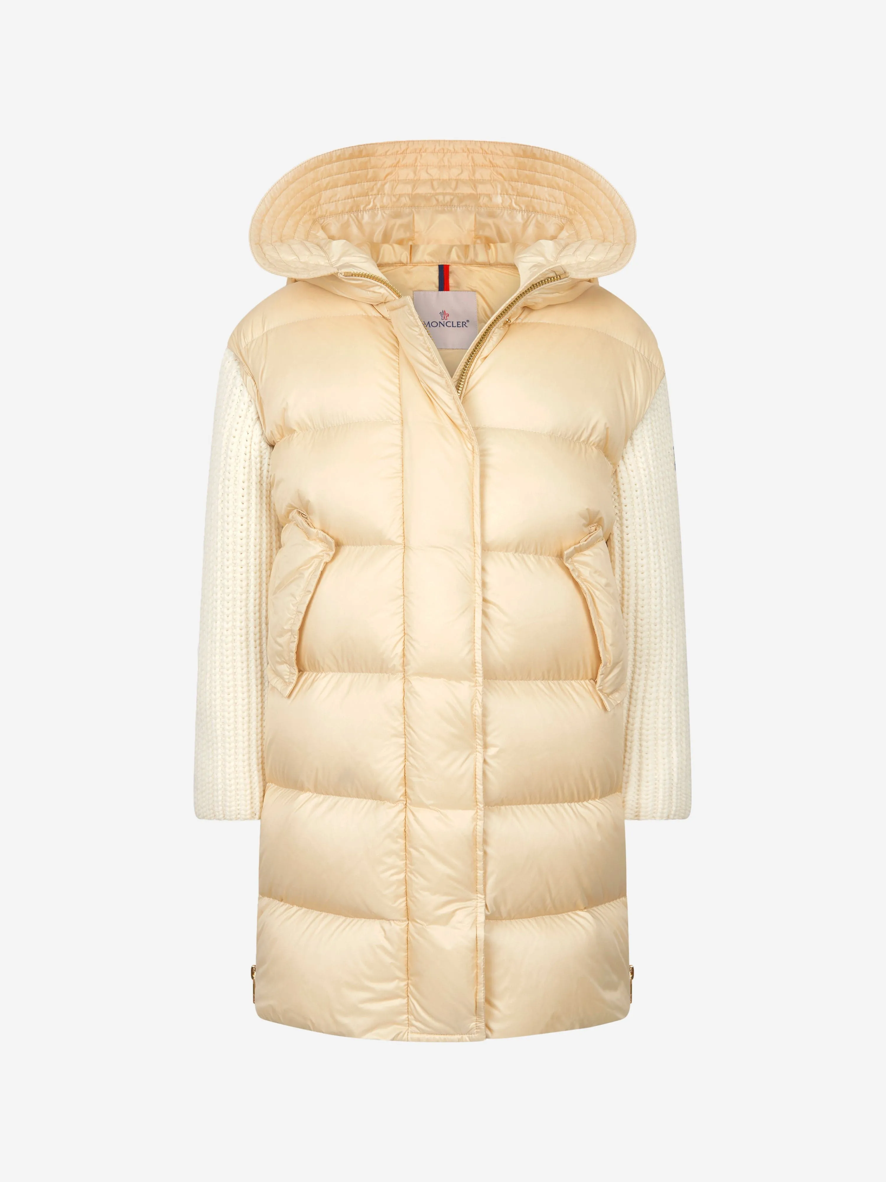 Mädchen Katife Long Parka in Elfenbein