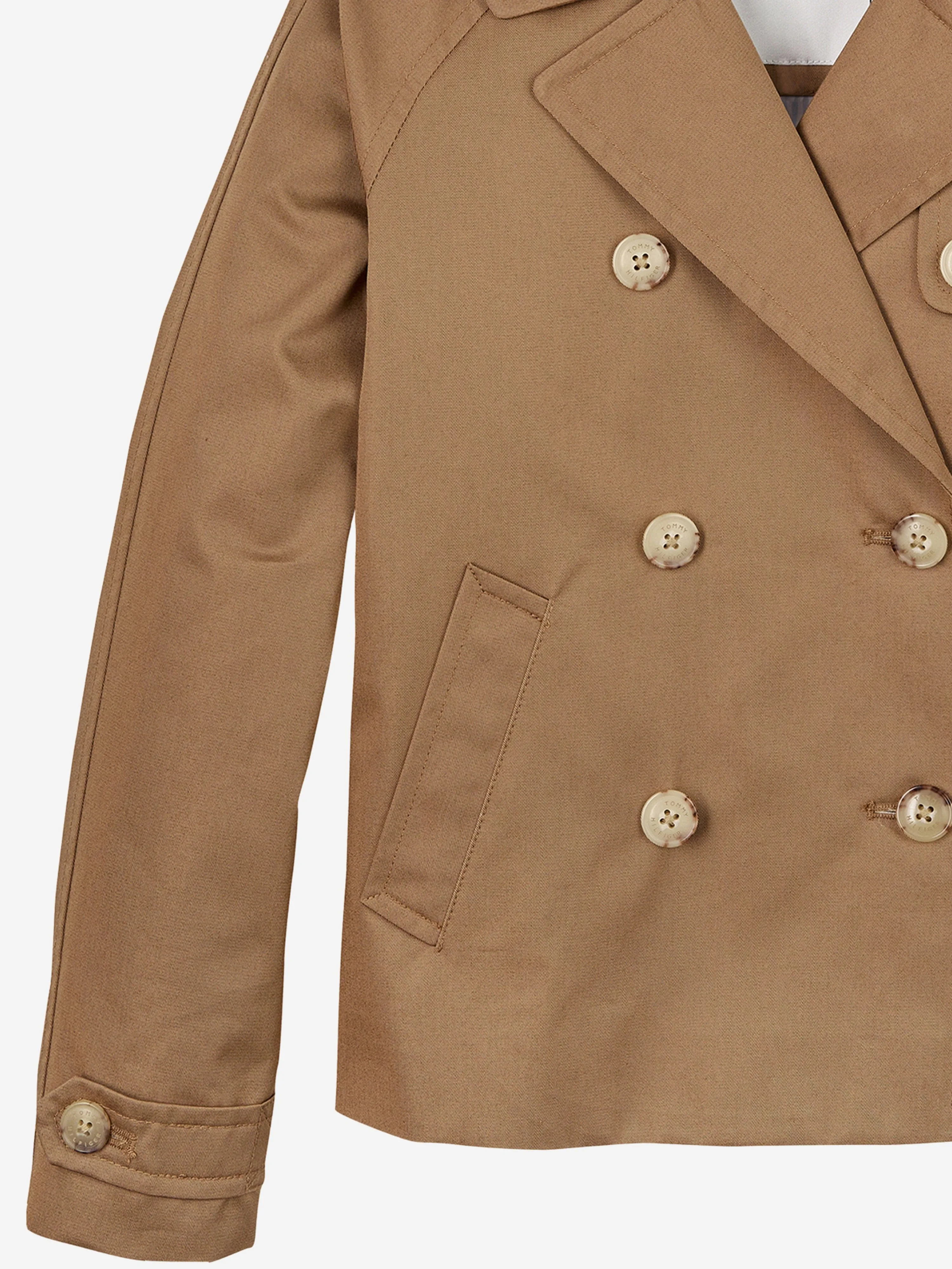 Braune Kurze Baumwolljacke für Mädchen