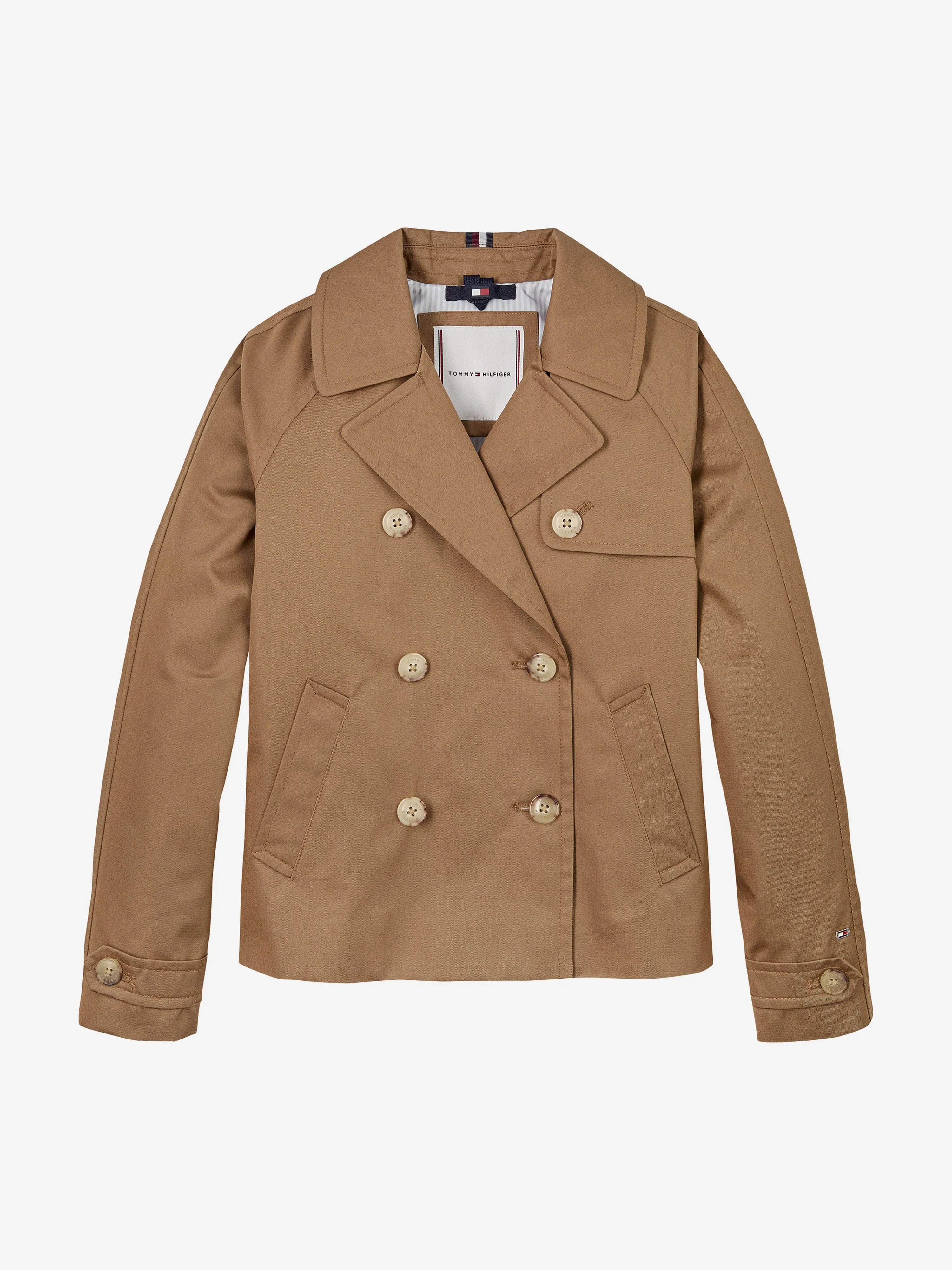 Braune Kurze Baumwolljacke für Mädchen