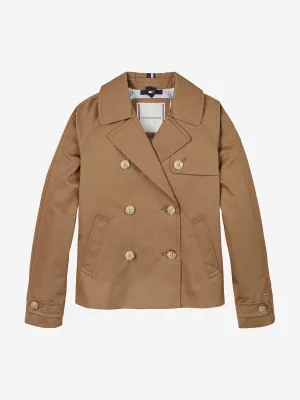 Braune Kurze Baumwolljacke für Mädchen