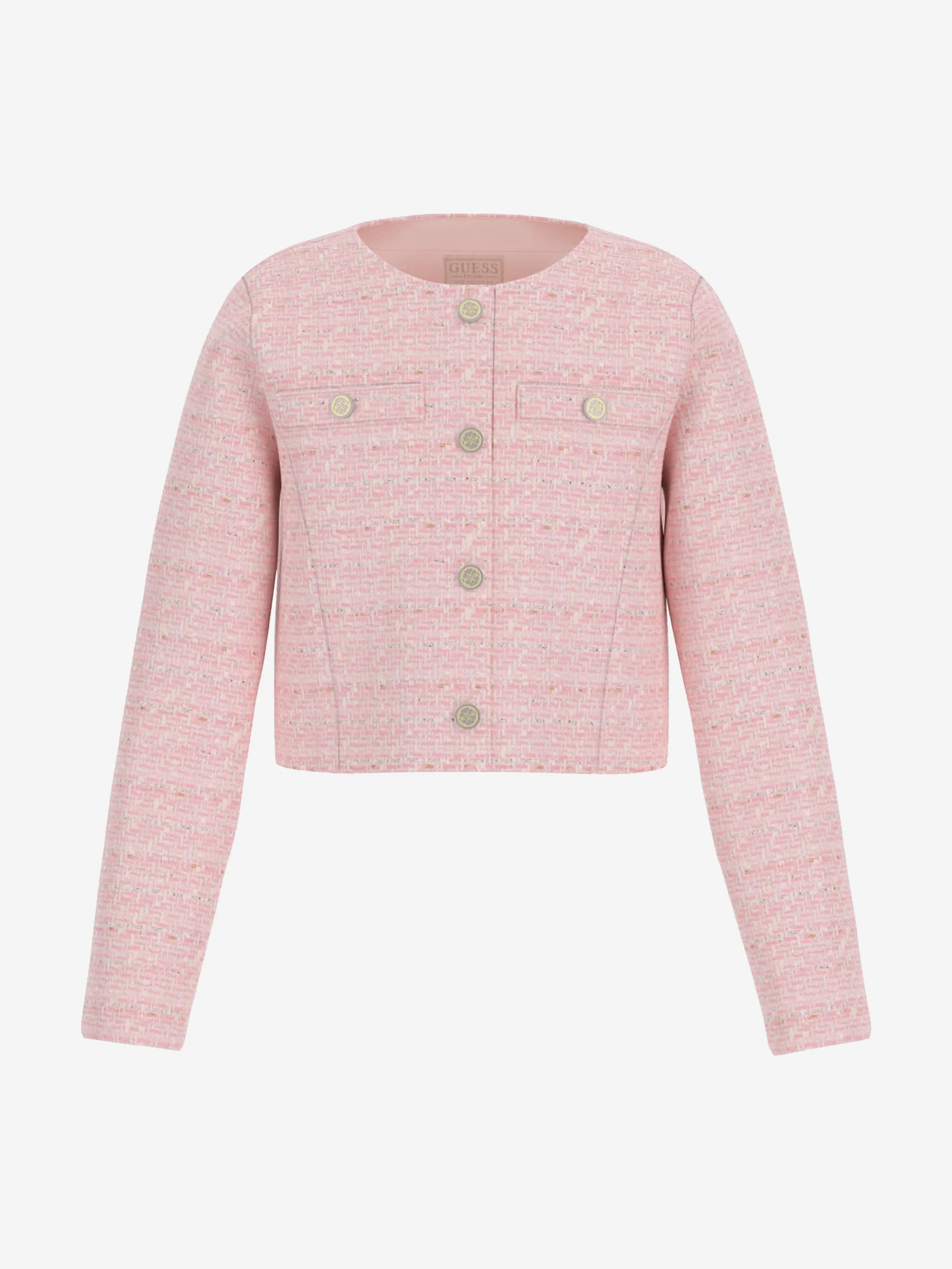 Mädchen Tweed Jacke in Rosa