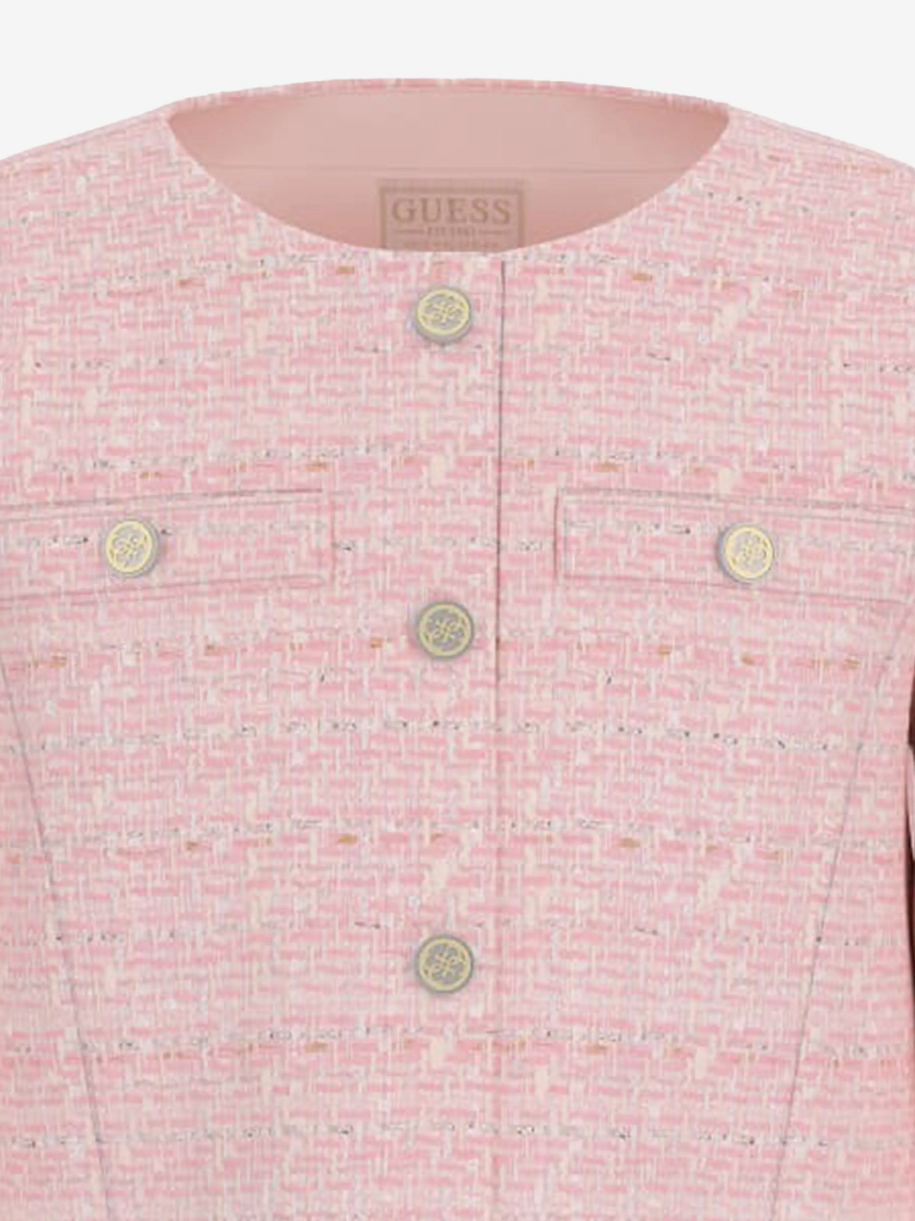 Mädchen Tweed Jacke in Rosa