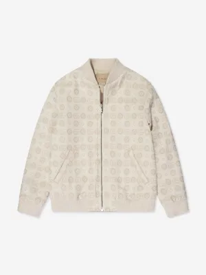 Gucci Boys Denim Bomberjacke in Elfenbein