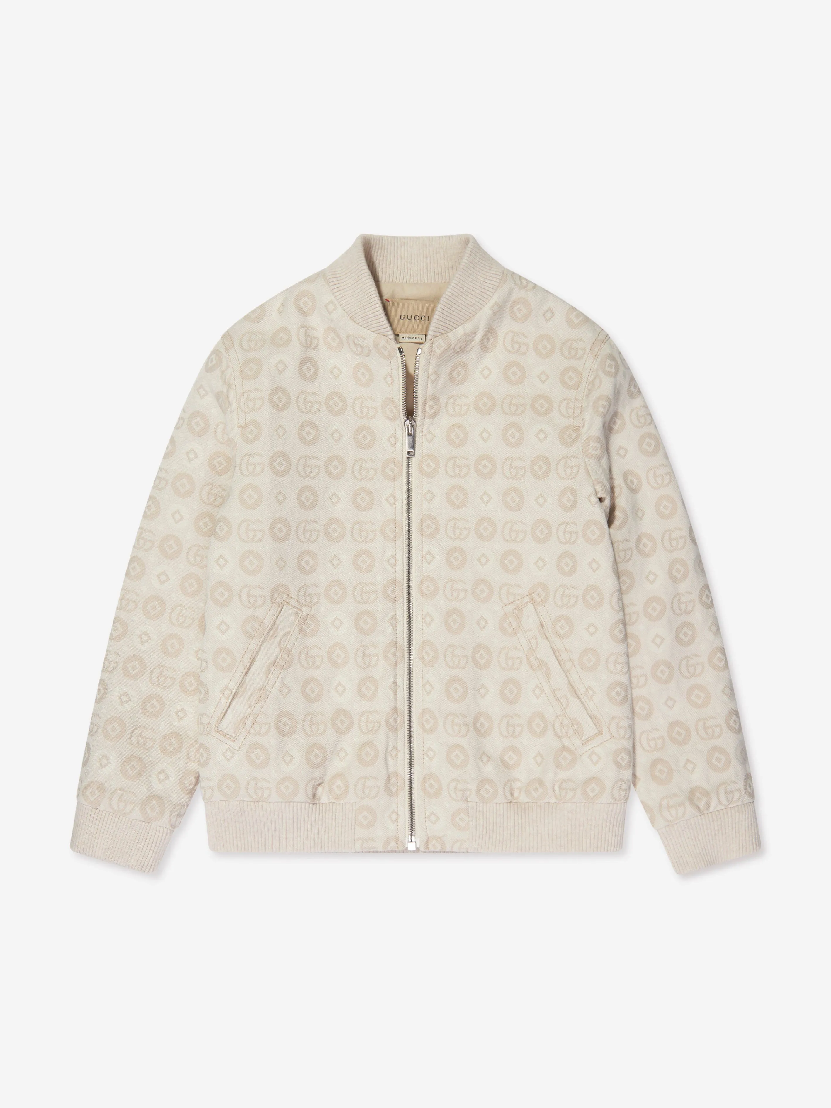 Gucci Boys Denim Bomberjacke in Elfenbein