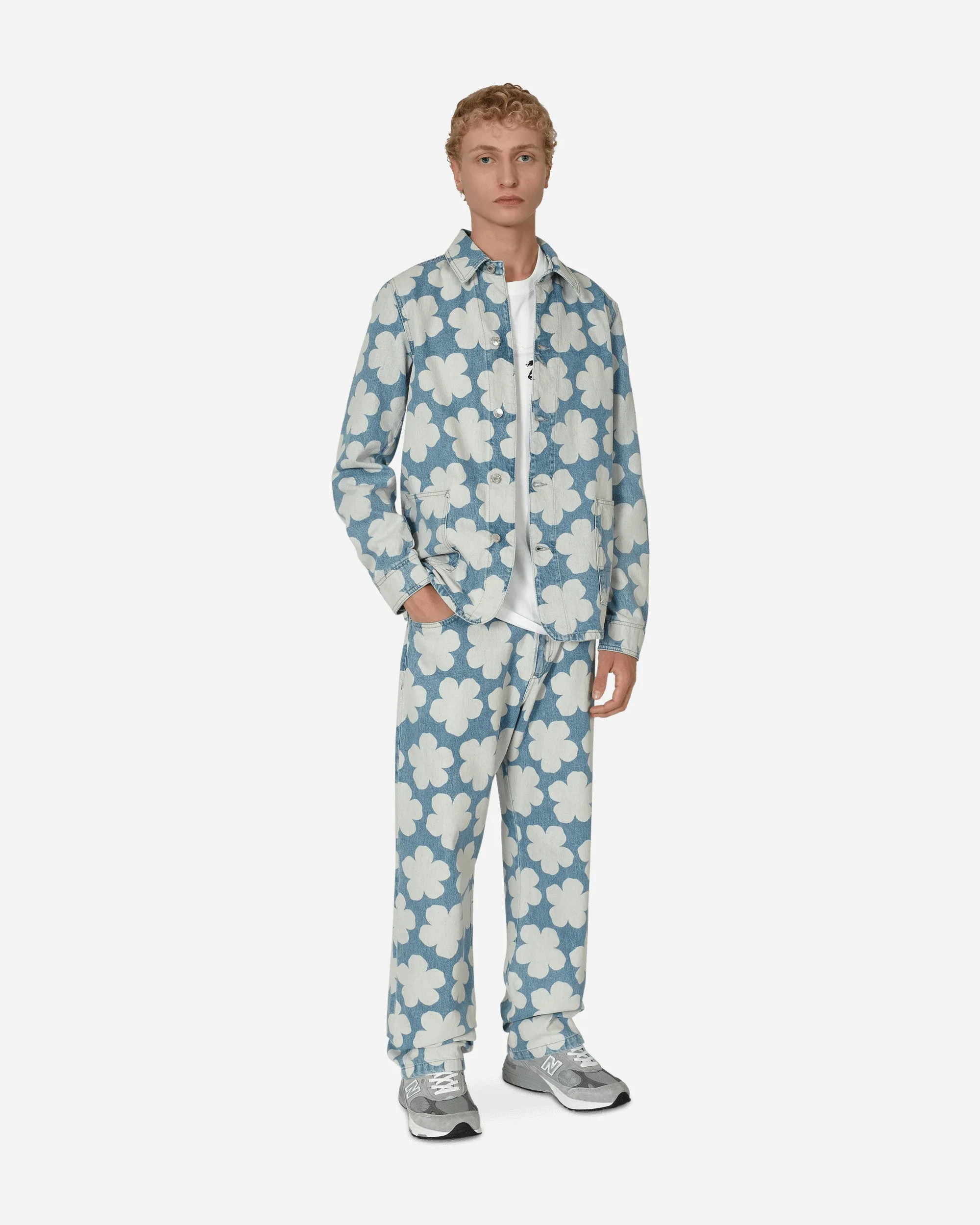 Hana Dots Denim Arbeitsjacke Blau