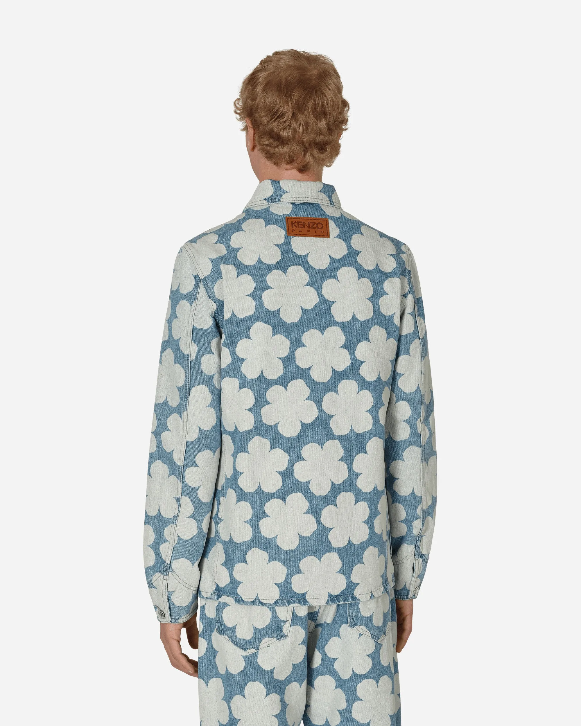 Hana Dots Denim Arbeitsjacke Blau