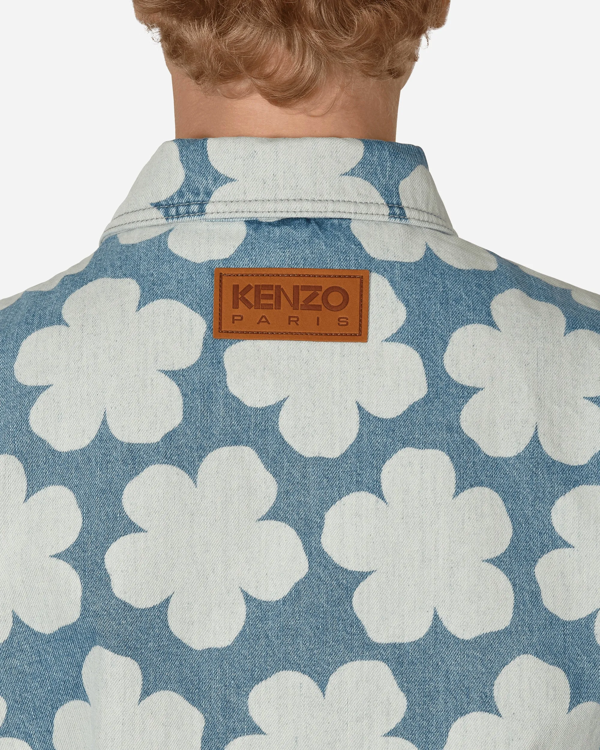 Hana Dots Denim Arbeitsjacke Blau