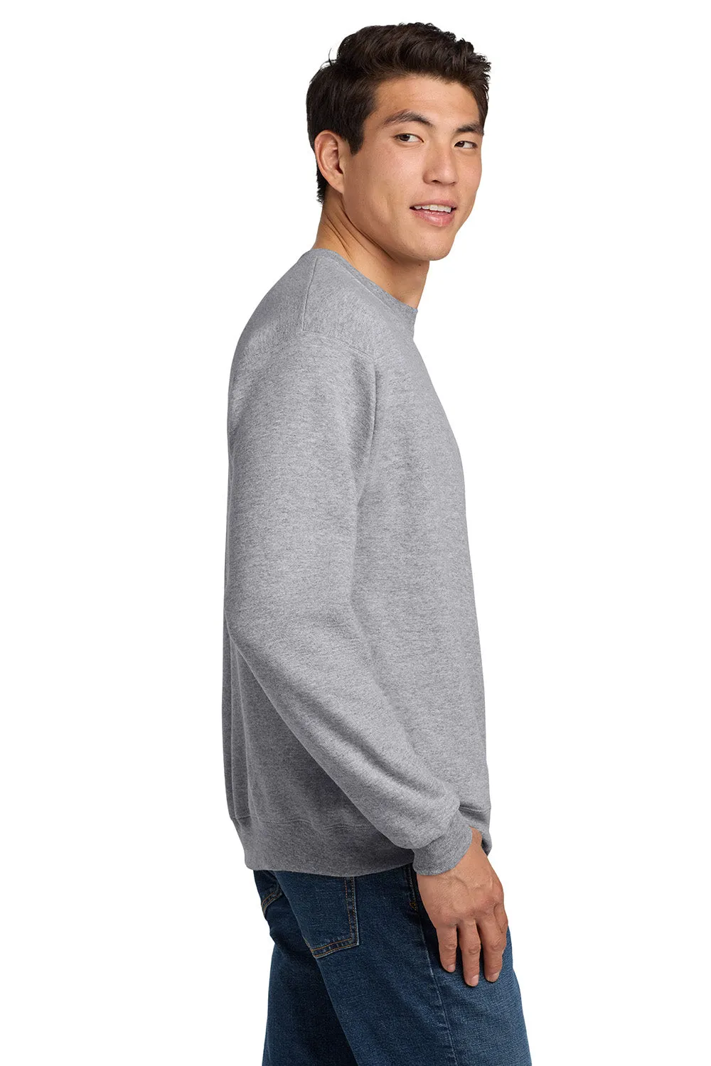 Hanes Herren EcoSmart Print Pro XP pillingresistente Fleece-Crewneck-Sweatshirt - Lichtstahlgrau
