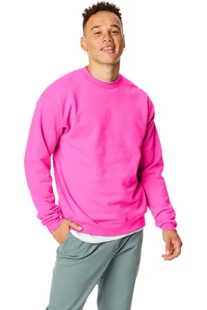 Hanes Herren EcoSmart Print Pro XP pillingresistente Fleece-Crewneck-Sweatshirt - Sicherheitsrosa