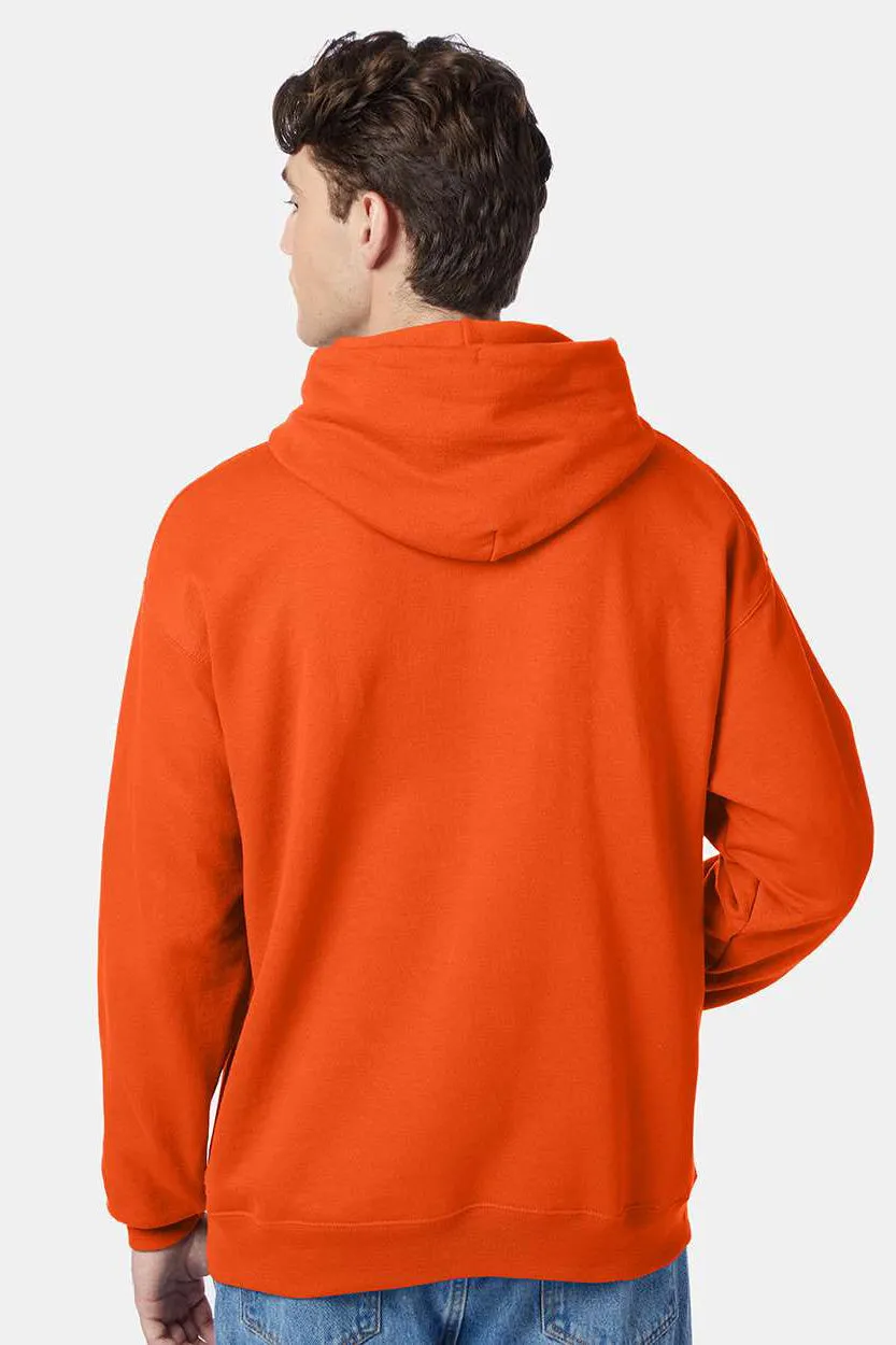 Hanes Herren EcoSmart Print Pro XP pillenresistente Kapuzenpullover Hoodie mit Beuteltasche - Orange