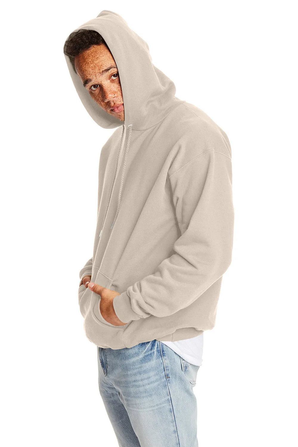 Hanes Herren Ultimate Cotton PrintPro XP pillenbeständiger Kapuzenpullover mit Kangaroo-Tasche - Sand