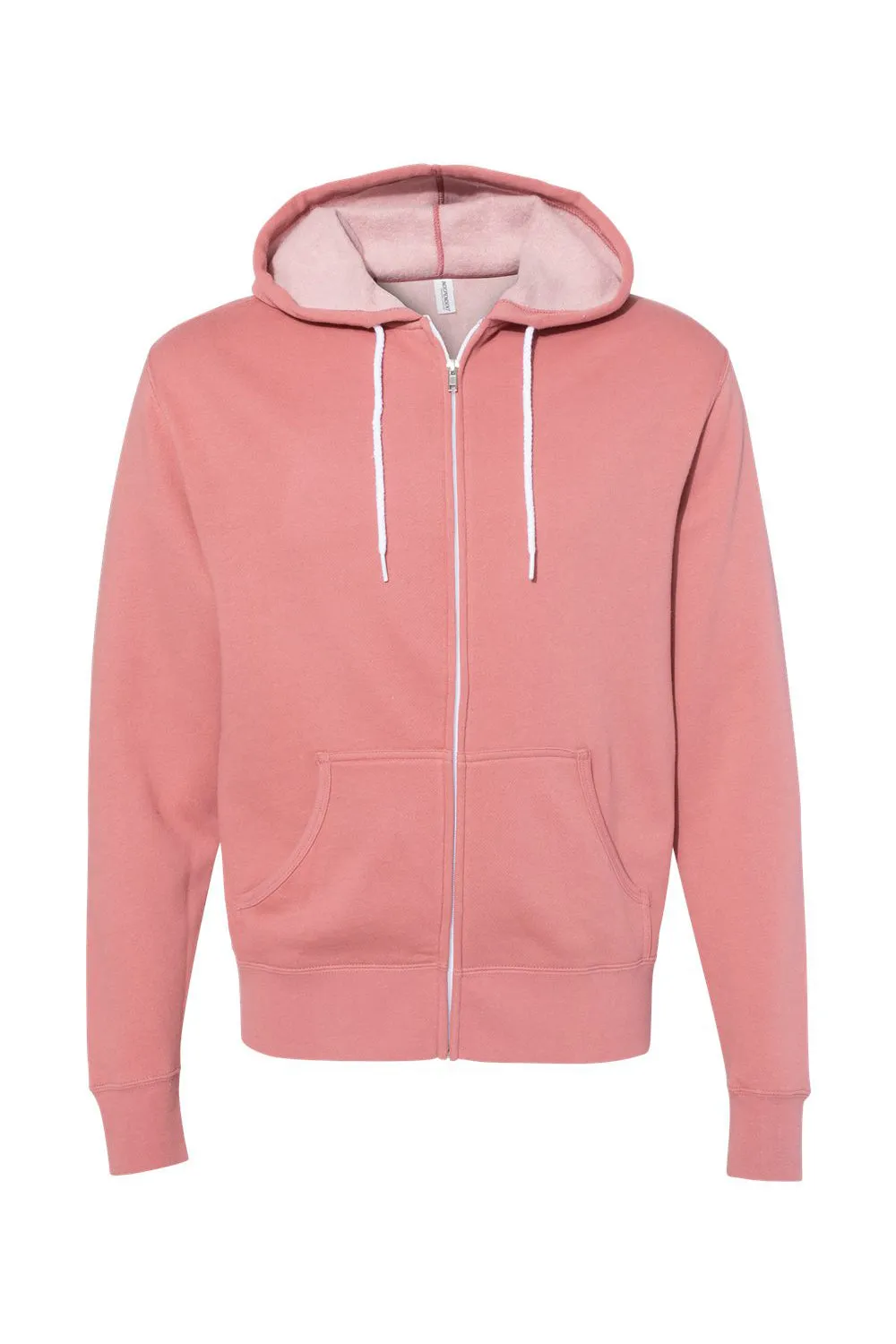 Independent Trading Company Herren Kapuzenpullover mit Reißverschluss und Taschen - Staubiges Rosenrosa