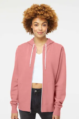 Independent Trading Company Herren Kapuzenpullover mit Reißverschluss und Taschen - Staubiges Rosenrosa