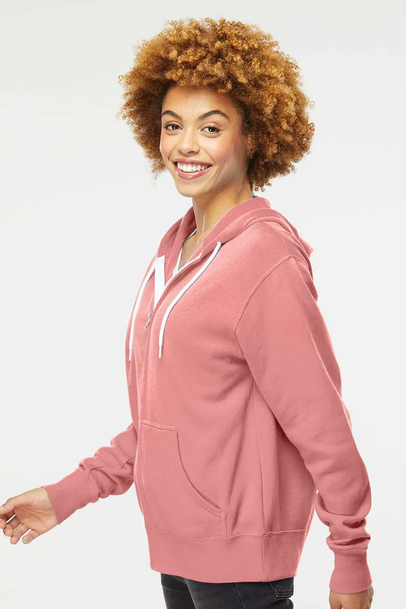 Independent Trading Company Herren Kapuzenpullover mit Reißverschluss und Taschen - Staubiges Rosenrosa