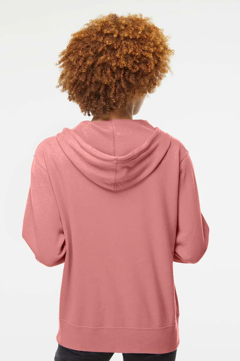 Independent Trading Company Herren Kapuzenpullover mit Reißverschluss und Taschen - Staubiges Rosenrosa