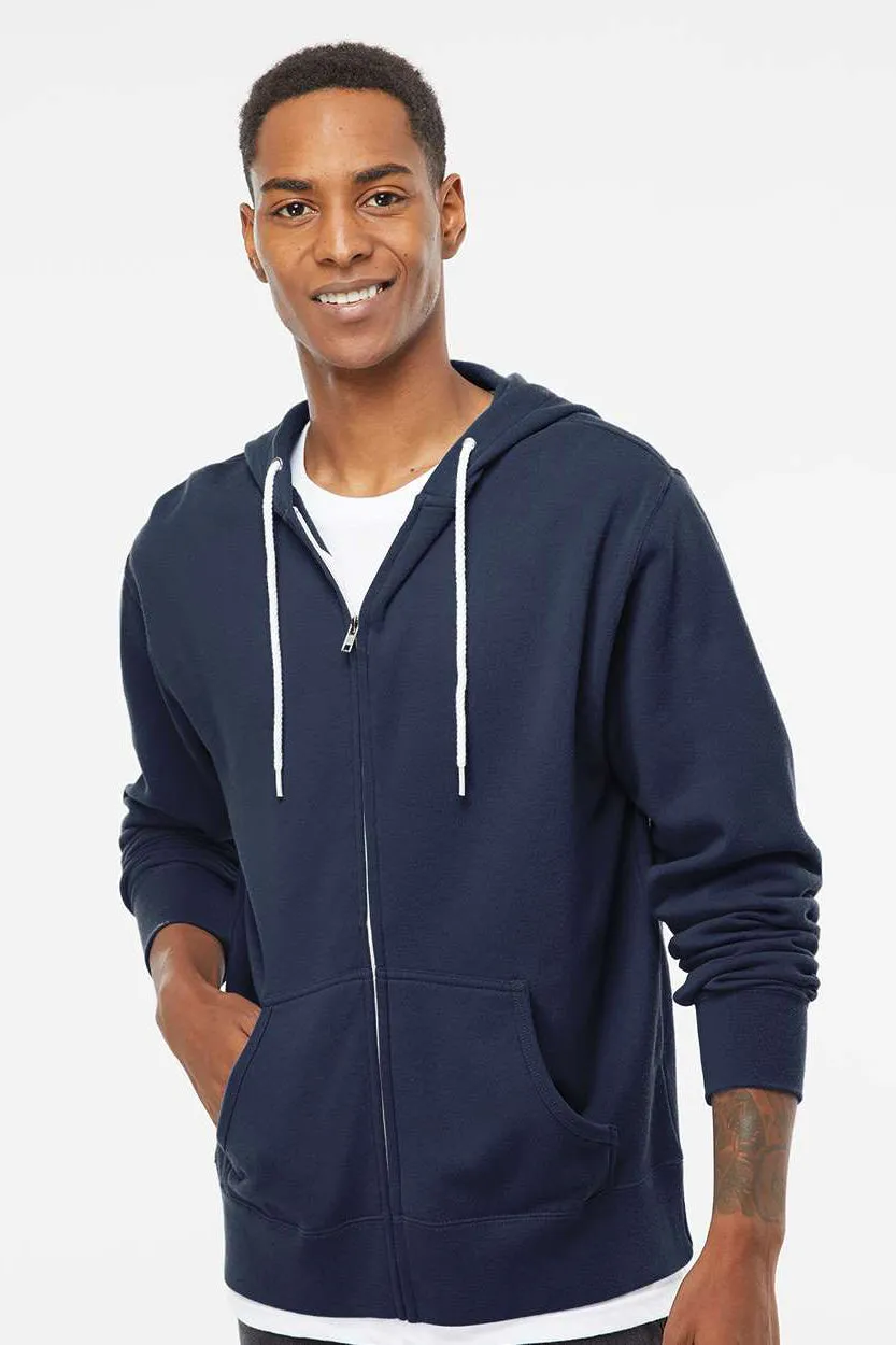 Independent Trading Company Herren Kapuzenpullover mit Reißverschluss und Taschen - Schieferblau