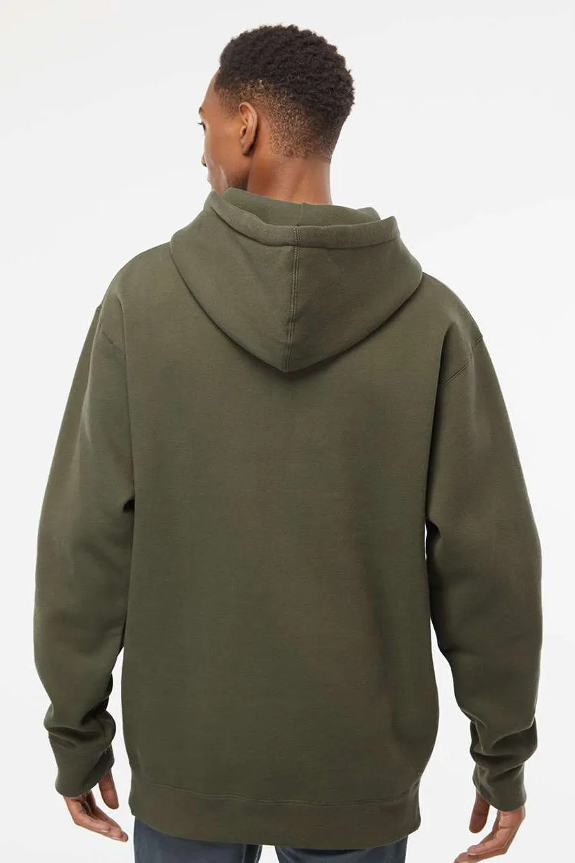 Independent Trading Company Herren Kapuzenpullover Hoodie mit Kangaroo-Tasche - Armee Grün