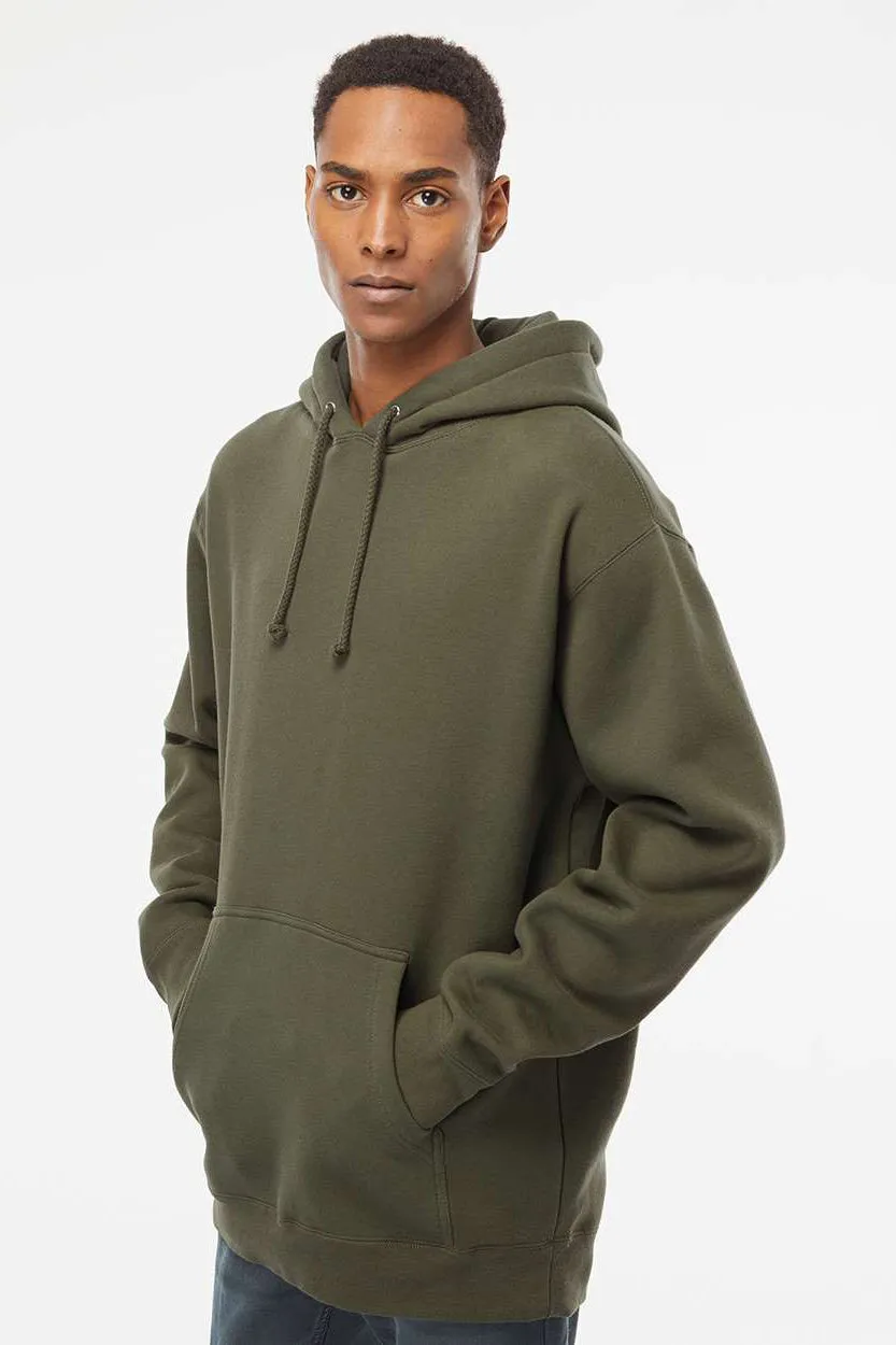 Independent Trading Company Herren Kapuzenpullover Hoodie mit Kangaroo-Tasche - Armee Grün