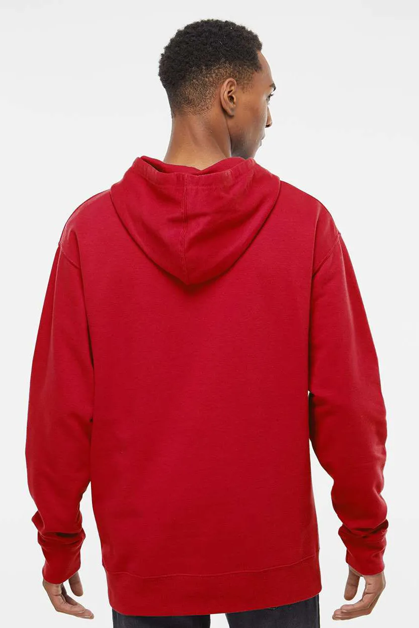 Independent Trading Company Herren Kapuzenpullover Hoodie mit Kangaroo-Tasche - Rot