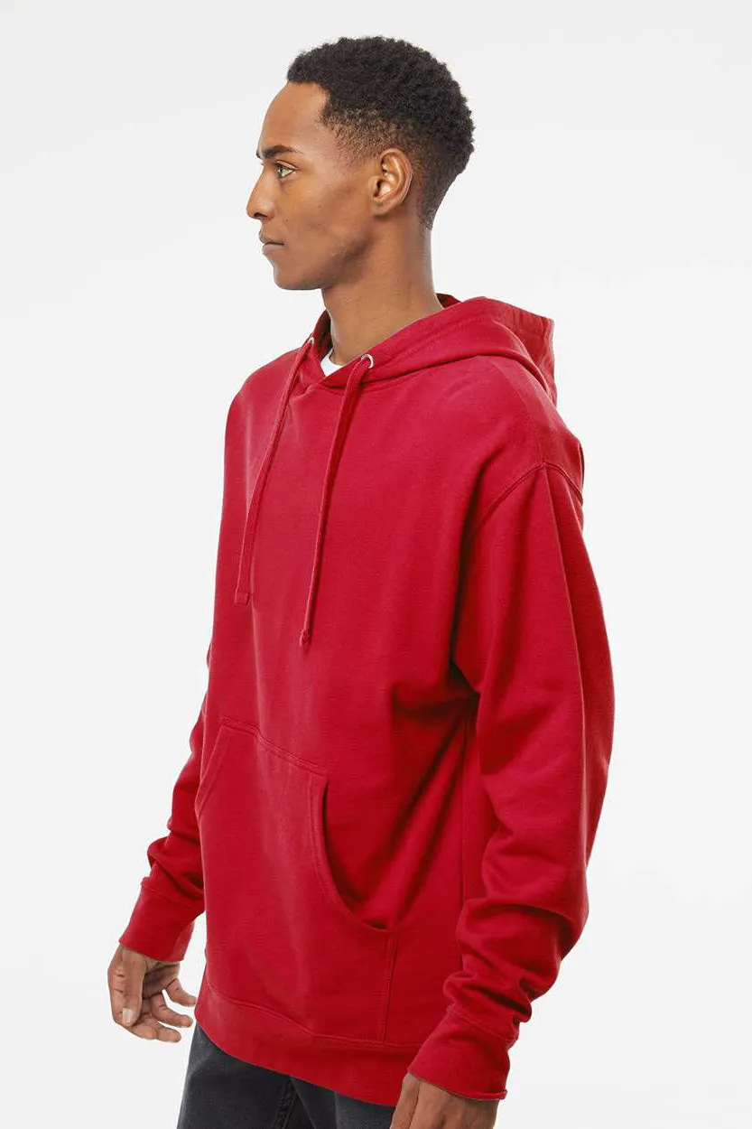 Independent Trading Company Herren Kapuzenpullover Hoodie mit Kangaroo-Tasche - Rot