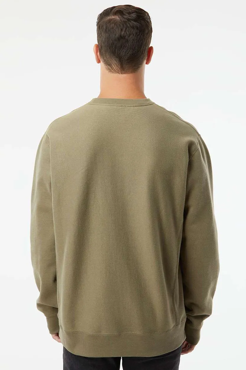 Independent Trading Company Herren Legend Crewneck Sweatshirt - Olivgrün