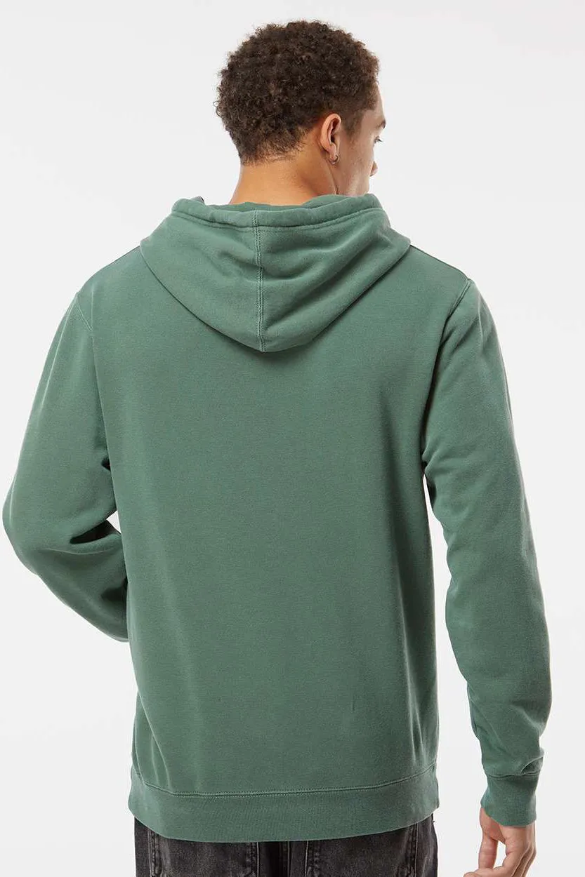Independent Trading Company Herren Pigmentgefärbte Kapuzenpullover Hoodie mit Kangaroo-Tasche - Alpingrün