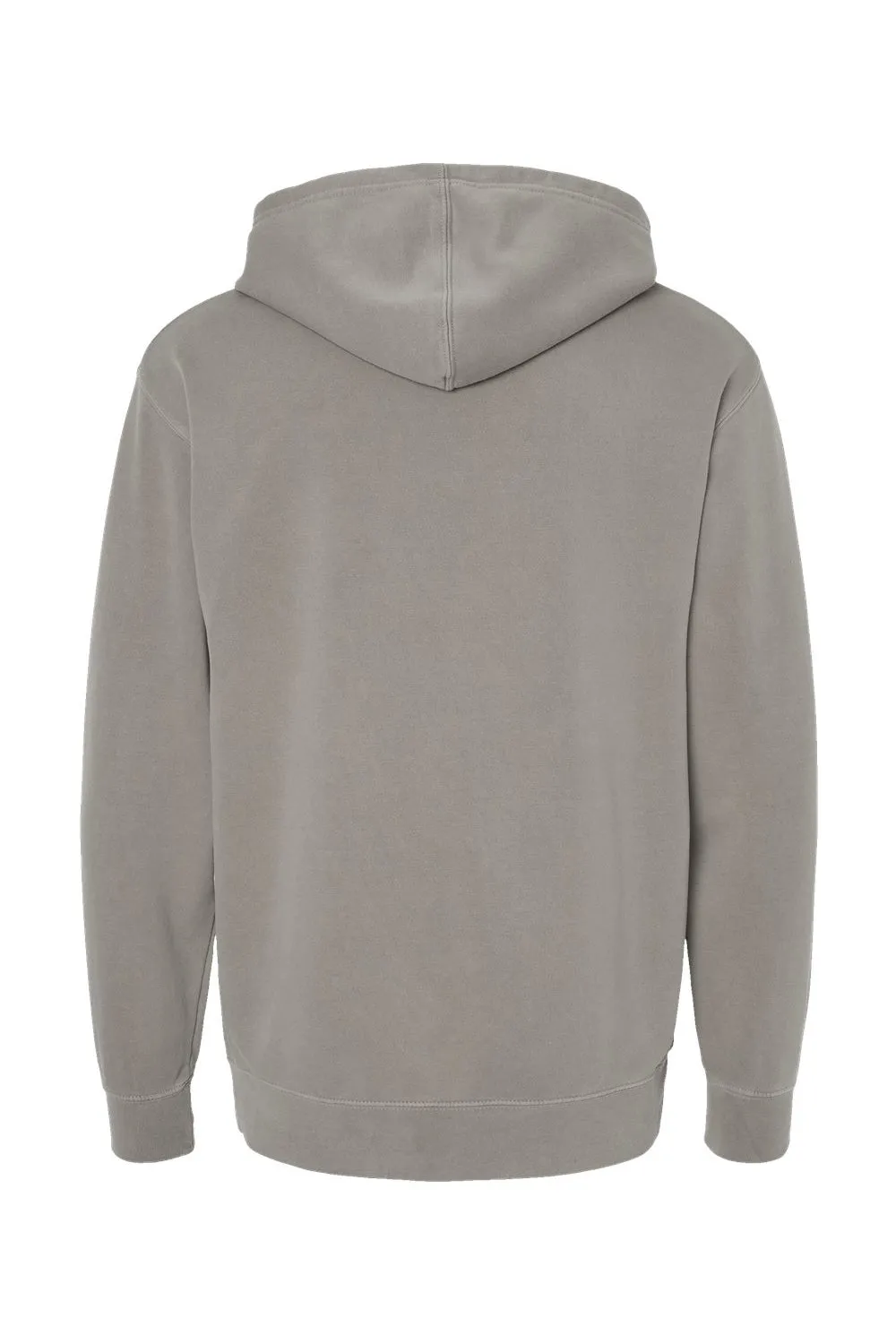 Independent Trading Company Herren Pigmentgefärbte Kapuzenpullover Hoodie mit Kangaroo-Tasche - Zementgrau