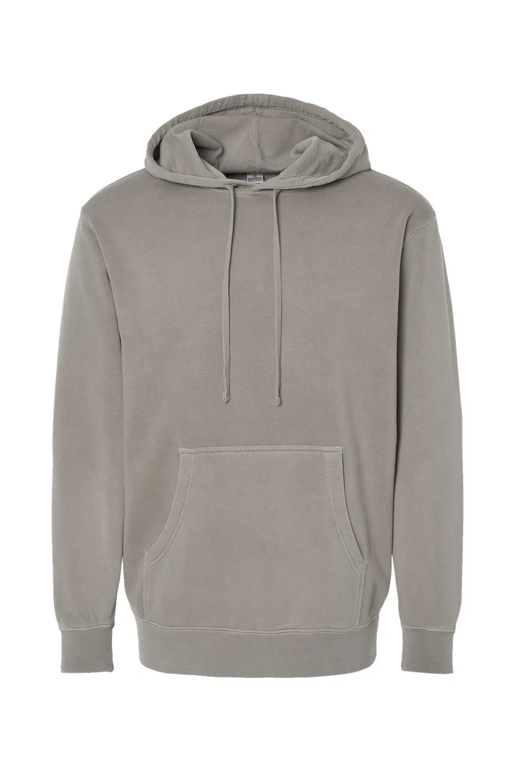 Independent Trading Company Herren Pigmentgefärbte Kapuzenpullover Hoodie mit Kangaroo-Tasche - Zementgrau