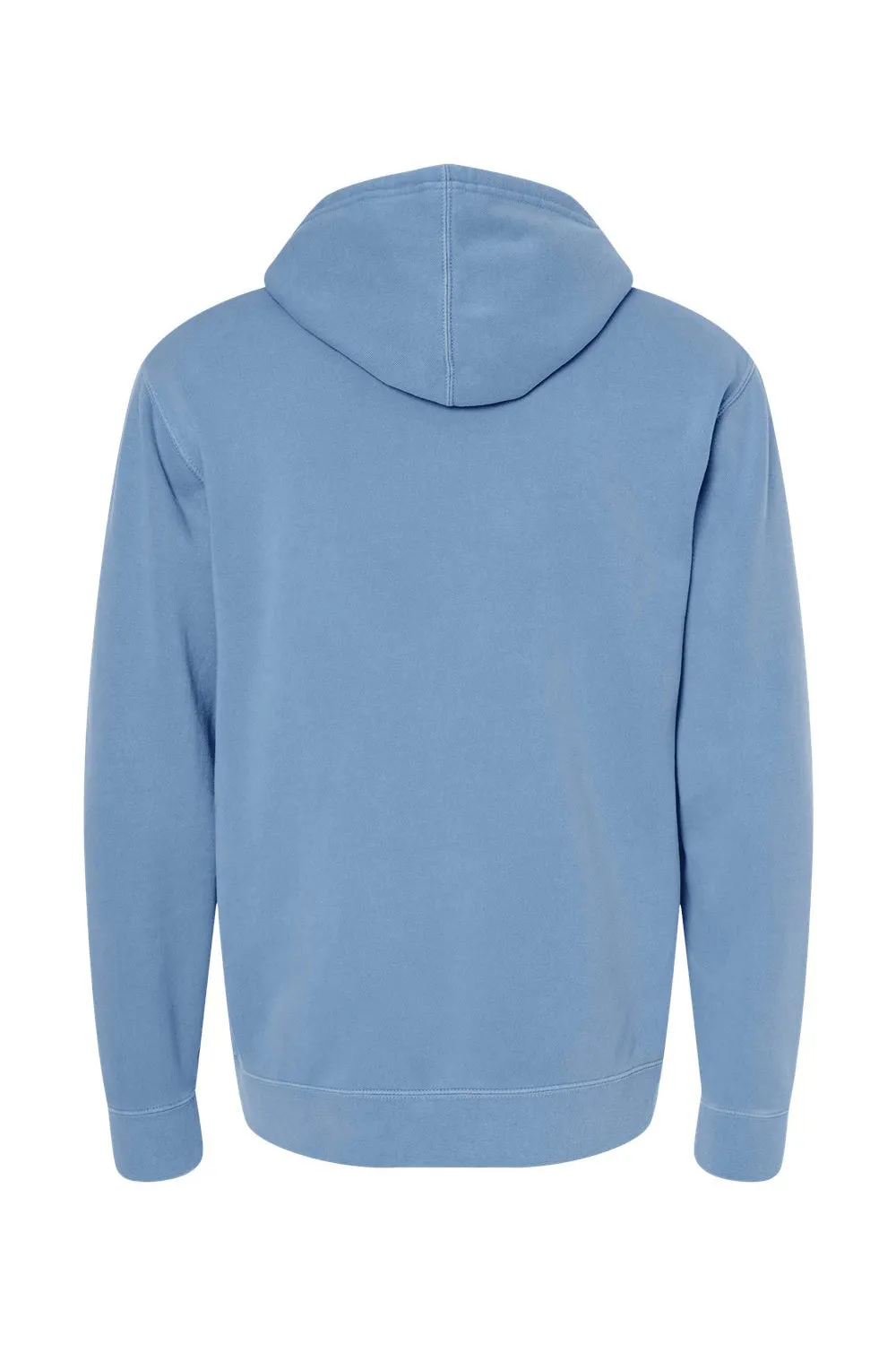 Independent Trading Company Herren Pigmentgefärbtes Kapuzenpullover Hoodie mit Kangaroo-Tasche - Hellblau