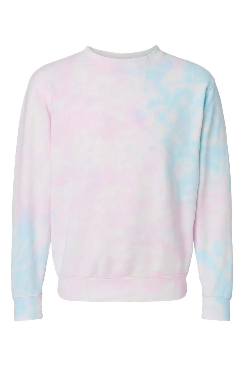Independent Trading Company Herren Tie-Dye Crewneck Sweatshirt - Zuckerwatte