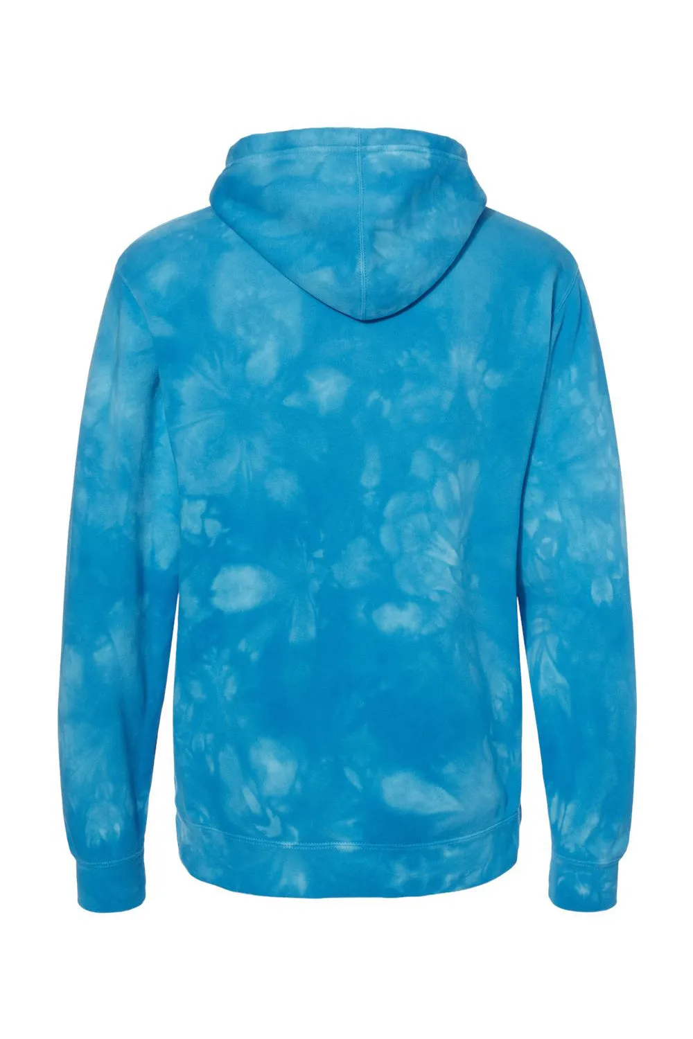 Independent Trading Company Herren Kapuzenpullover mit Tie-Dye-Muster und Kangaroo-Tasche - Aquamarin