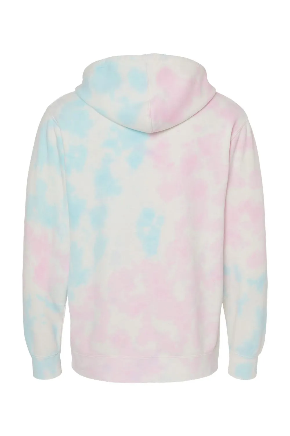Independent Trading Company Herren Kapuzenpullover mit Tie-Dye-Muster und Kangaroo-Tasche - Zuckerwatte