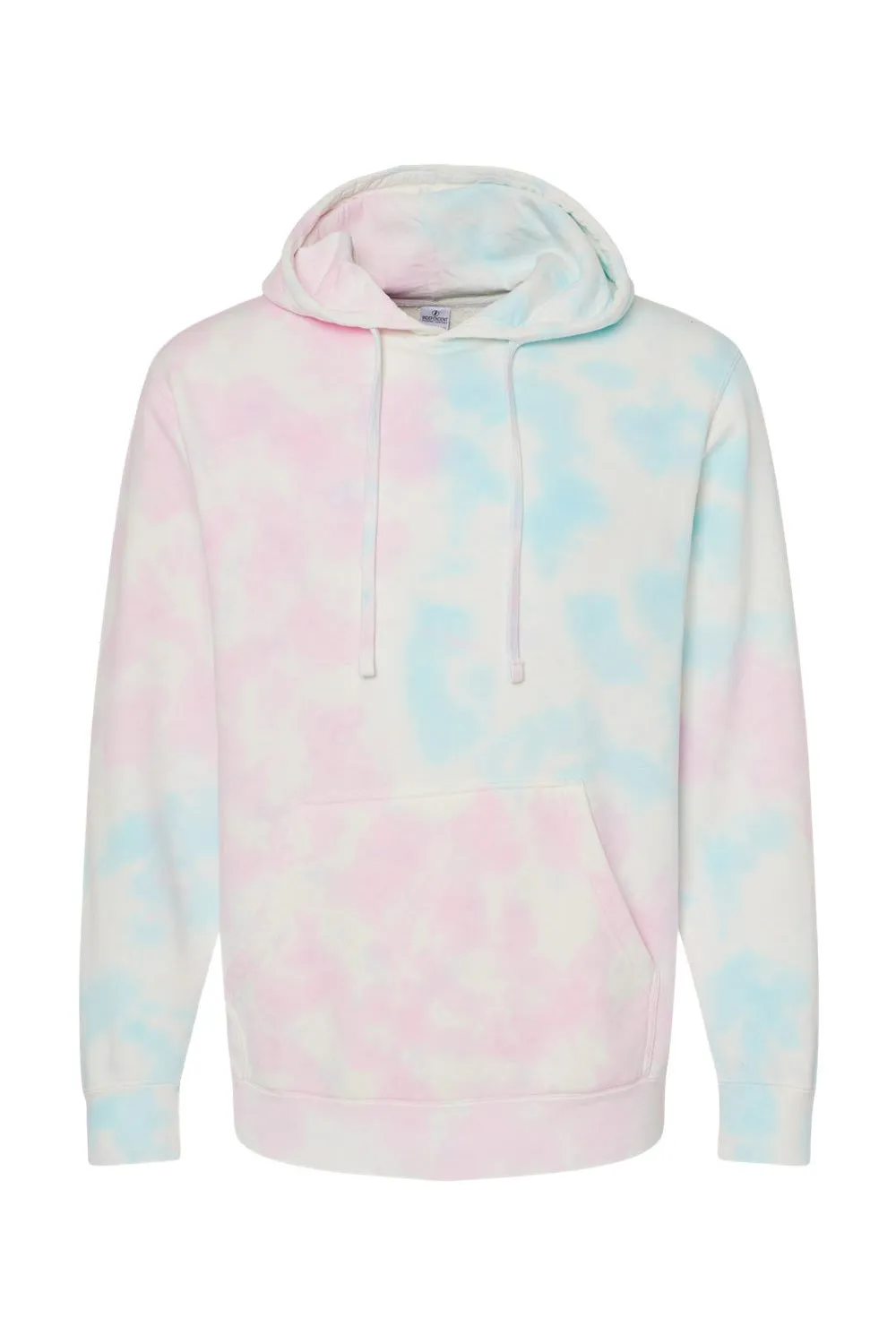 Independent Trading Company Herren Kapuzenpullover mit Tie-Dye-Muster und Kangaroo-Tasche - Zuckerwatte