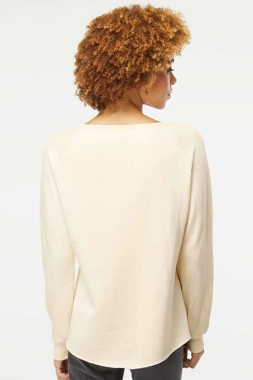 Independent Trading Company Damen California Wave Wash Crewneck Sweatshirt - Knochenfarbe