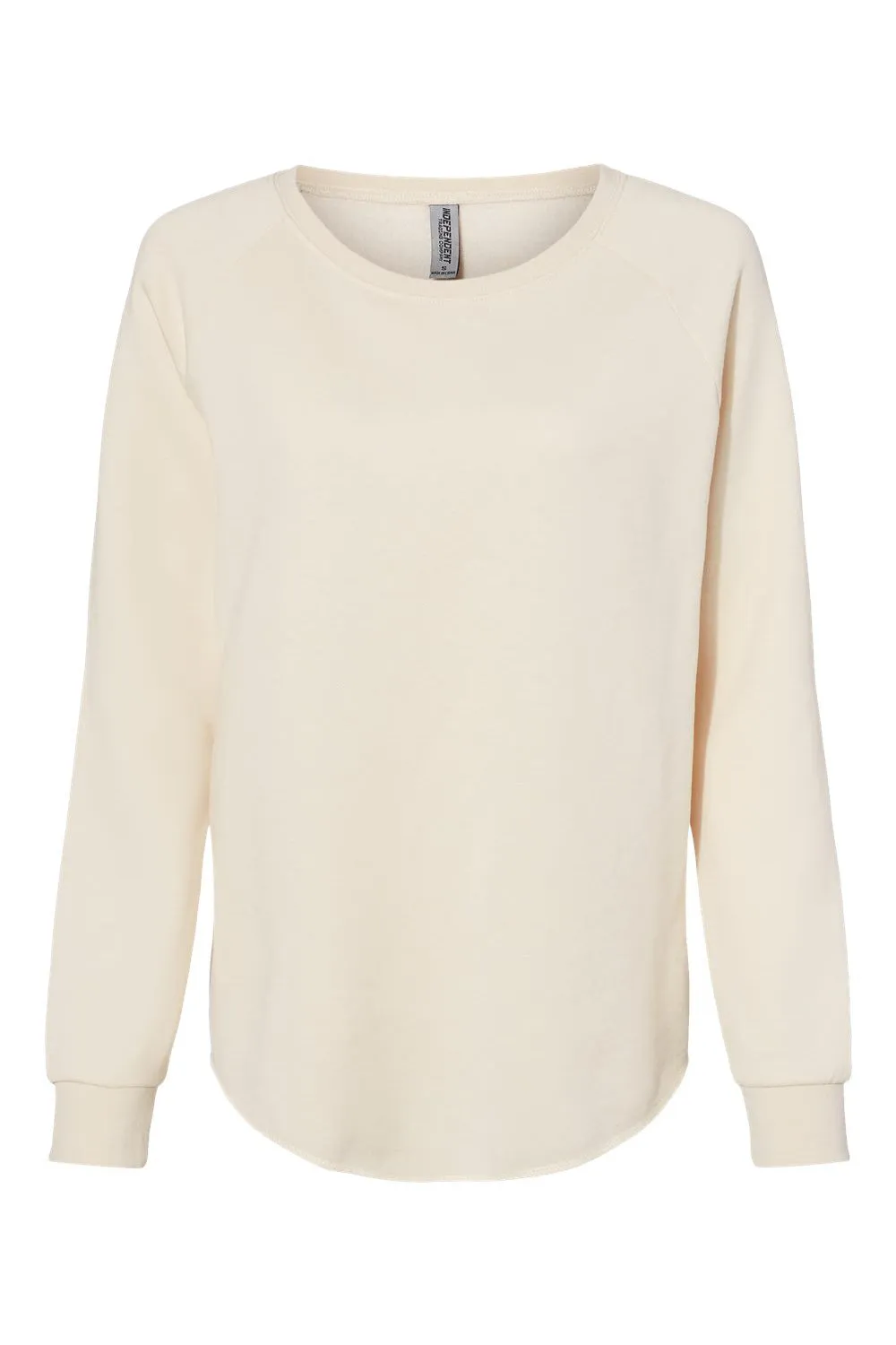Independent Trading Company Damen California Wave Wash Crewneck Sweatshirt - Knochenfarbe