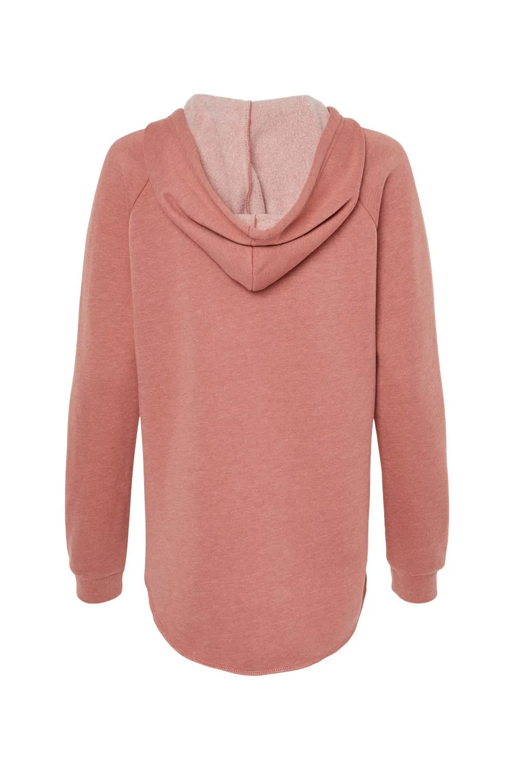 Independent Trading Company Damen California Wave Wash Kapuzenpullover Hoodie - Staubiges Rosenrosa