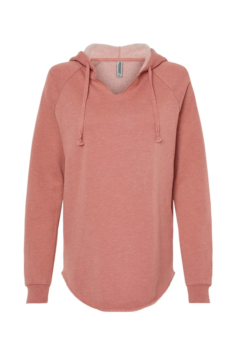 Independent Trading Company Damen California Wave Wash Kapuzenpullover Hoodie - Staubiges Rosenrosa