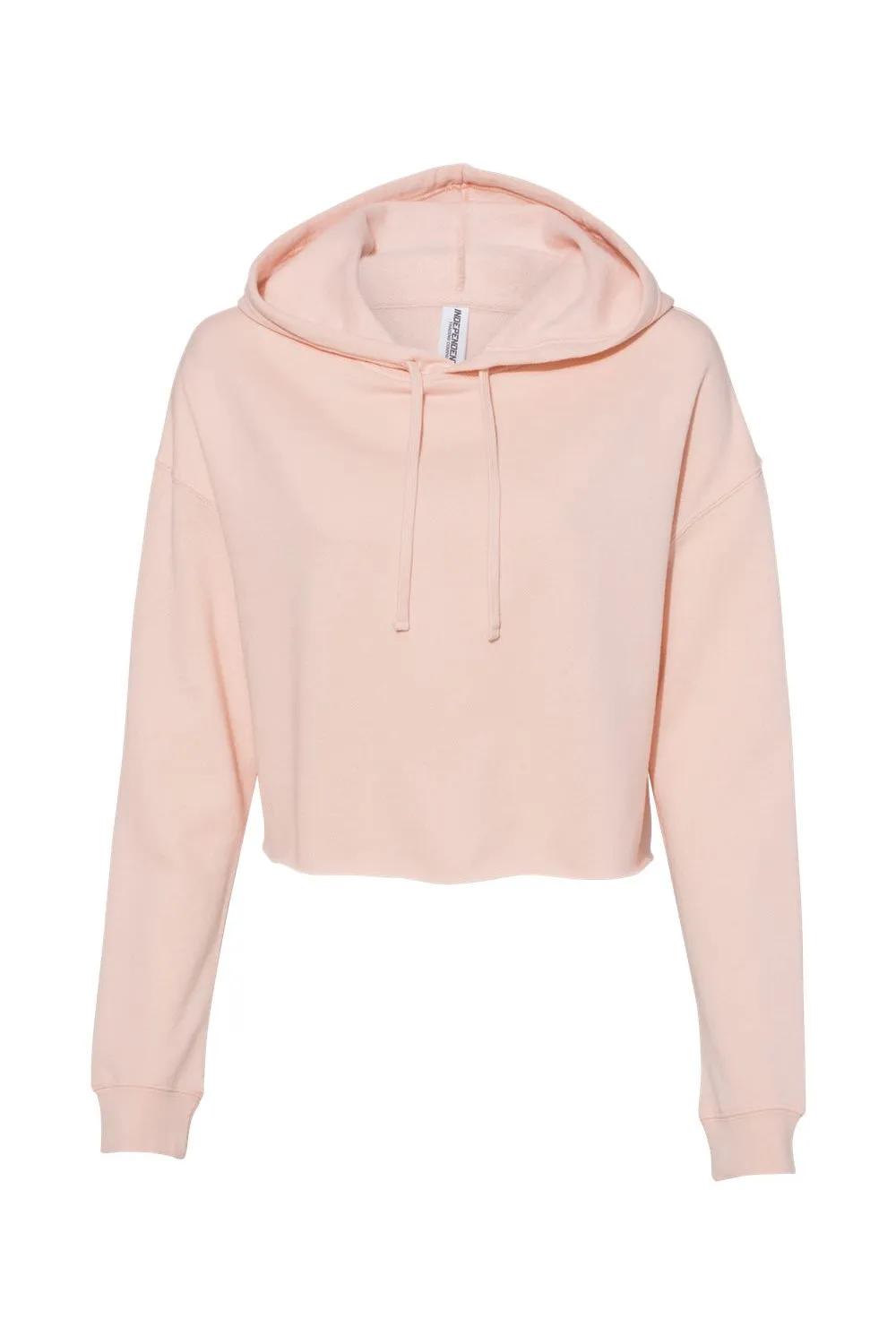 Independent Trading Company Damen Crop Kapuzenpullover Hoodie - Blassrosa