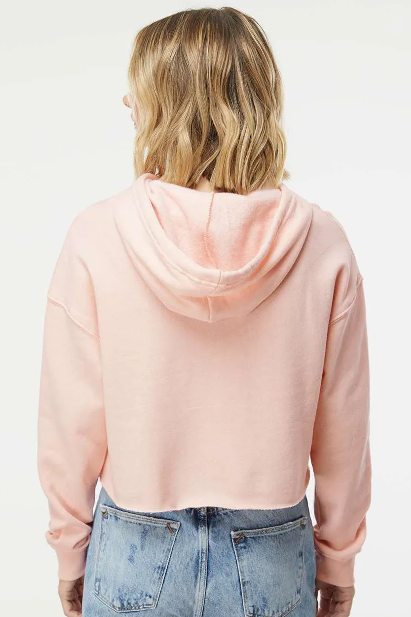 Independent Trading Company Damen Crop Kapuzenpullover Hoodie - Blassrosa
