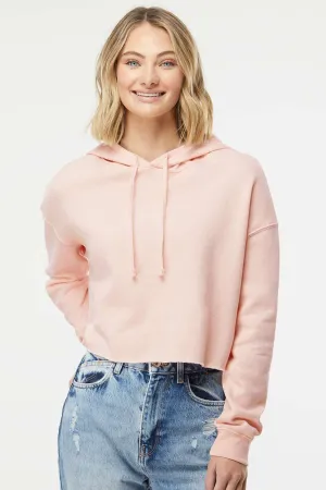 Independent Trading Company Damen Crop Kapuzenpullover Hoodie - Blassrosa