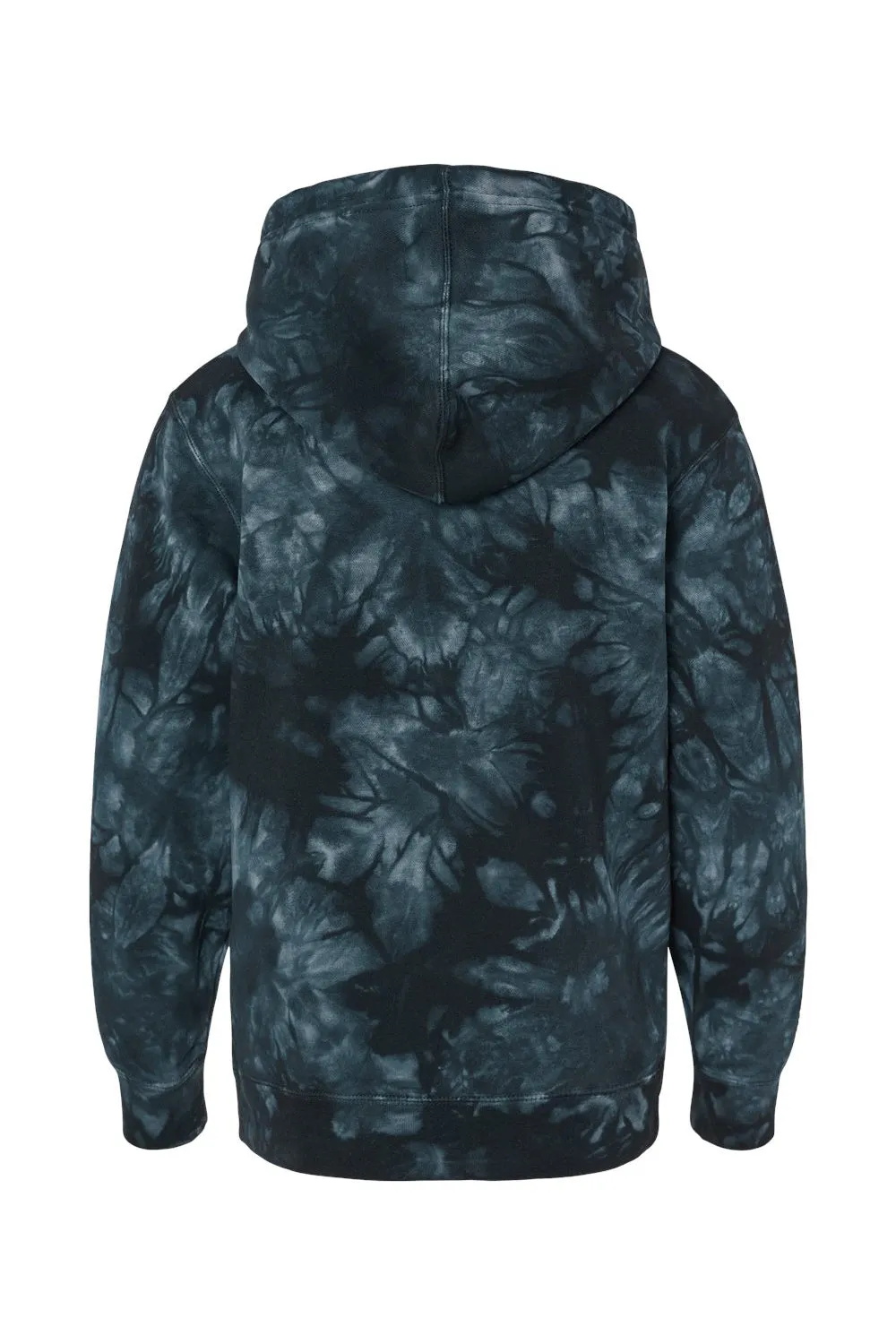 Independent Trading Company Jugendliche Batik Kapuzenpullover Hoodie mit Kangaroo-Tasche - Schwarz